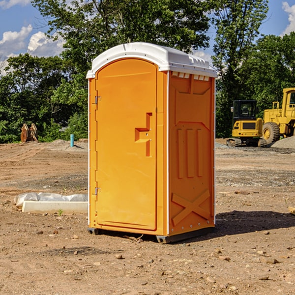 how often are the portable restrooms cleaned and serviced during a rental period in East Falmouth